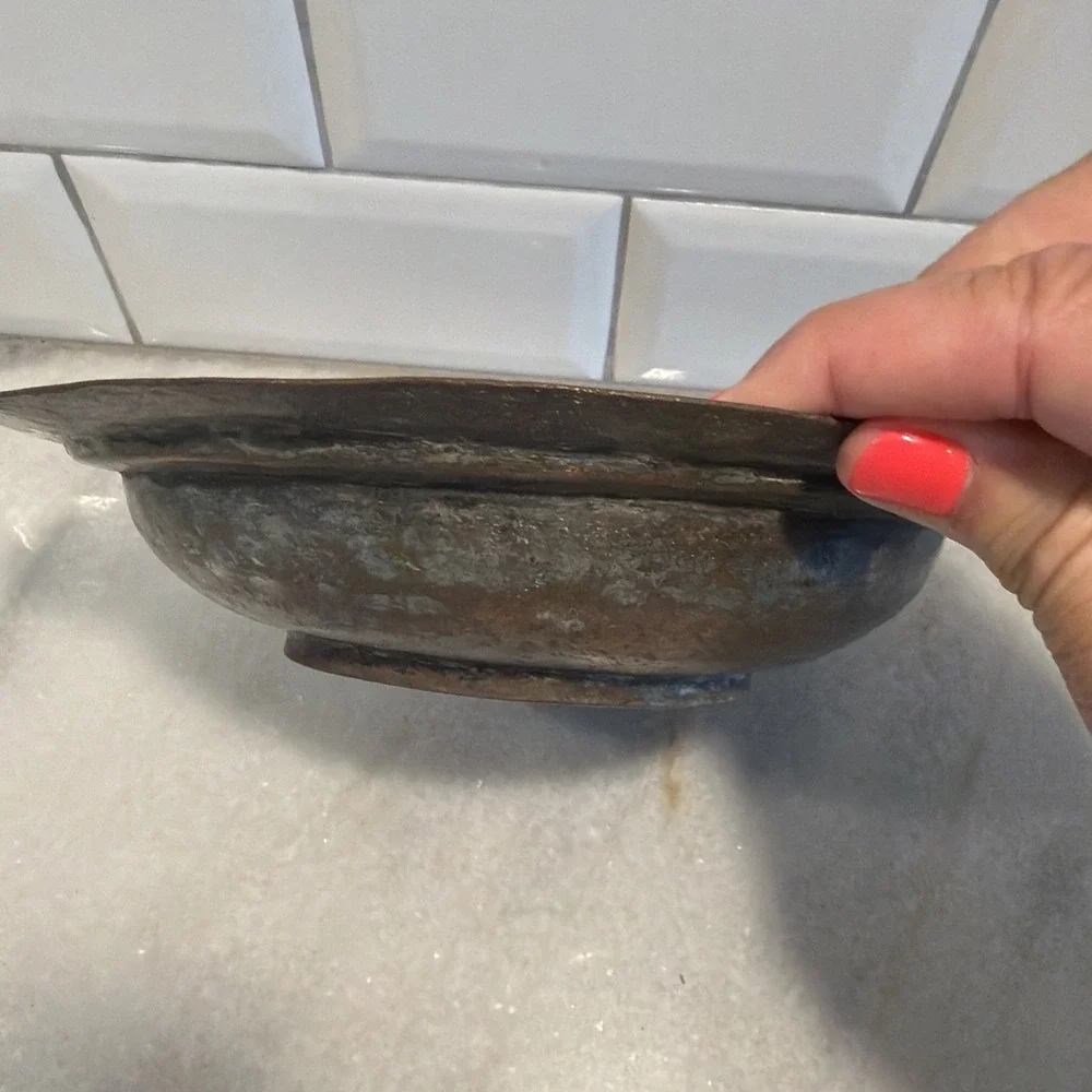 Vintage Hand Hammered Copper Bowl Heavy